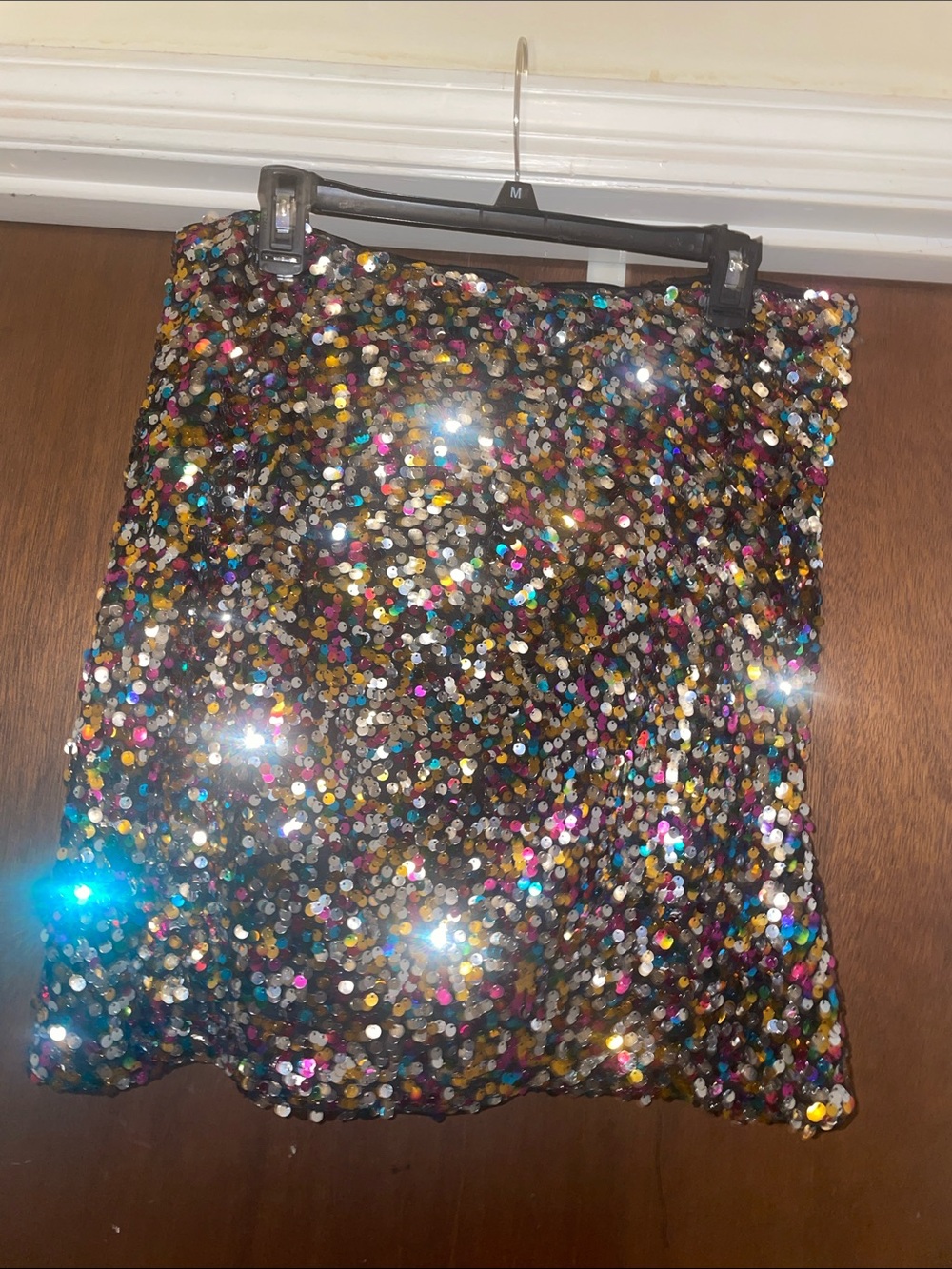 Sequin Mini Skirt - Multicolor Sparkle - Picture 2 of 3